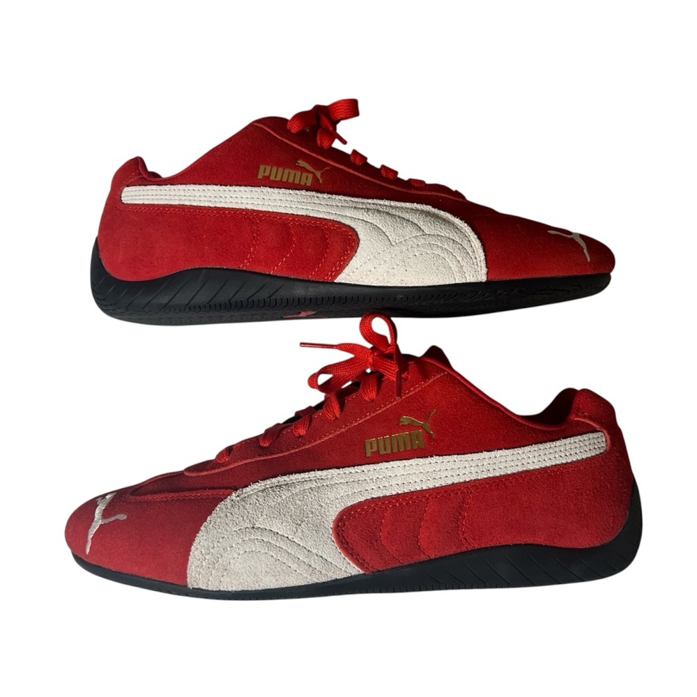 Puma SpeedCat LS Red White Motorsport Shoes Rare 380173-04 Mens Size 10 - Picture 2 of 7